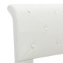 Estructura de cama sin colchón cuero sintético blanco 140x200cm