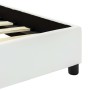 Estructura de cama sin colchón cuero sintético blanco 140x200cm