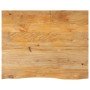 Tablero de mesa borde natural madera maciza mango 100x80x2,5 cm