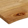 Tablero de mesa borde natural madera maciza mango 100x80x2,5 cm
