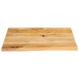 Tablero de mesa borde natural madera maciza mango 80x80x3,8 cm en Tableros para mesas | Comprar online en Foro24