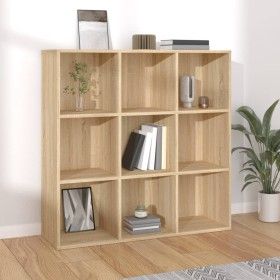 Estantería madera de ingeniería roble Sonoma 98x29x97,5 cm de vidaXL, Librerías y estanterías - Ref: Foro24-801128, Precio: 9...