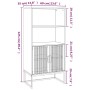 Aparador alto madera contrachapada blanco 60x35x125 cm
