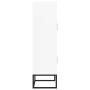 Aparador alto madera contrachapada blanco 70x35x125 cm