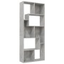 Betongraues Sperrholzregal 67x24x161 cm von vidaXL, Bücherregale und Regale - Ref: Foro24-801881, Preis: 66,74 €, Rabatt: %