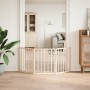 Puerta para perros plegable 3 paneles madera de álamo 150 cm