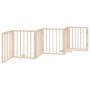 Puerta para perros plegable 6 paneles madera de álamo 300 cm