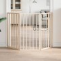 Puerta para perros plegable 3 paneles madera de álamo 150 cm