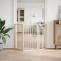 Puerta para perros plegable 3 paneles madera de álamo 150 cm