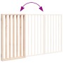 Puerta para perros plegable 3 paneles madera de álamo 150 cm