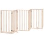 Puerta para perros plegable 6 paneles madera de álamo 300 cm