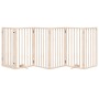 Puerta para perros plegable 6 paneles madera de álamo 300 cm