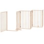 Puerta para perros plegable 6 paneles madera de álamo 300 cm