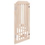 Puerta para perros plegable 6 paneles madera de álamo 300 cm