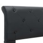 Estructura de cama sin colchón cuero sintético negro 90x200 cm