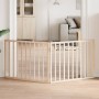 Puerta para perros plegable 2 paneles madera de álamo 160 cm