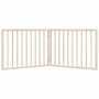 Puerta para perros plegable 2 paneles madera de álamo 160 cm