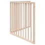 Puerta para perros plegable 2 paneles madera de álamo 160 cm