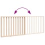 Puerta para perros plegable 2 paneles madera de álamo 160 cm