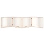 Puerta para perros plegable 4 paneles madera de álamo 320 cm