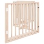 Puerta para perros plegable 4 paneles madera de álamo 320 cm