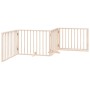 Puerta para perros plegable 4 paneles madera de álamo 320 cm