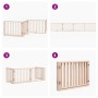 Puerta para perros plegable 4 paneles madera de álamo 320 cm
