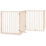 Puerta para perros plegable 4 paneles madera de álamo 320 cm