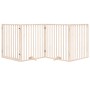 Puerta para perros plegable 4 paneles madera de álamo 320 cm