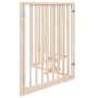 Puerta para perros plegable 4 paneles madera de álamo 320 cm
