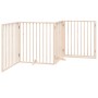 Puerta para perros plegable 4 paneles madera de álamo 320 cm