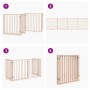 Puerta para perros plegable 4 paneles madera de álamo 320 cm