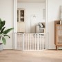 Puerta para perros plegable 3 paneles madera álamo blanca 150cm