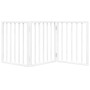 Puerta para perros plegable 3 paneles madera álamo blanca 150cm