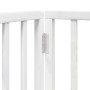 Puerta para perros plegable 3 paneles madera álamo blanca 150cm