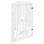 Puerta para perros plegable 3 paneles madera álamo blanca 300cm