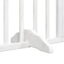 Puerta para perros plegable 3 paneles madera álamo blanca 300cm