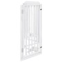 Puerta para perros plegable 3 paneles madera álamo blanca 300cm