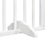 Puerta para perros plegable 3 paneles madera álamo blanca 300cm