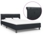 Estructura de cama de cuero sintético negro 120x200 cm