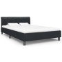 Estructura de cama de cuero sintético negro 120x200 cm