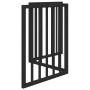 Puerta para perros plegable 3 paneles madera álamo negra 150 cm