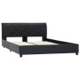 Estructura de cama de cuero sintético negro 120x200 cm