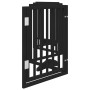 Puerta para perros plegable 6 paneles madera álamo negra 300 cm