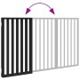 Puerta para perros plegable 3 paneles madera álamo negra 150 cm