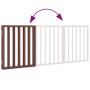 Puerta para perros plegable 3 paneles madera álamo marrón 150cm