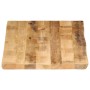 Tablero de mesa borde natural madera maciza mango 100x60x2,5 cm en Tableros para mesas | Comprar online en Foro24