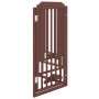 Puerta para perros plegable 6 paneles madera álamo marrón 300cm