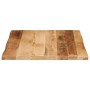 Tablero de mesa borde natural madera maciza mango 80x80x2,5 cm