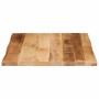 Tablero de mesa borde natural madera maciza mango 40x40x3,8 cm